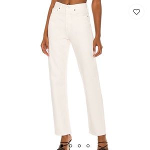 90s pinch waist Jean in drum